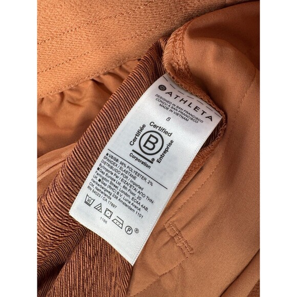 Athleta Wide  Pull-On Short Pant Zipped Pocket Travel Beach Women’s Sz 8 - Picture 7 of 12
